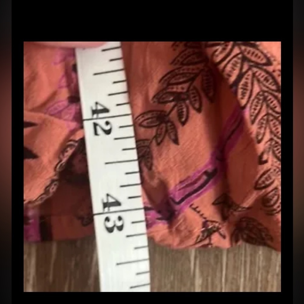 Free People, Anita Printed Maxi Dress Tiered Ruffle Pink Desert Rose, EUC,Size M - Picture 11 of 11